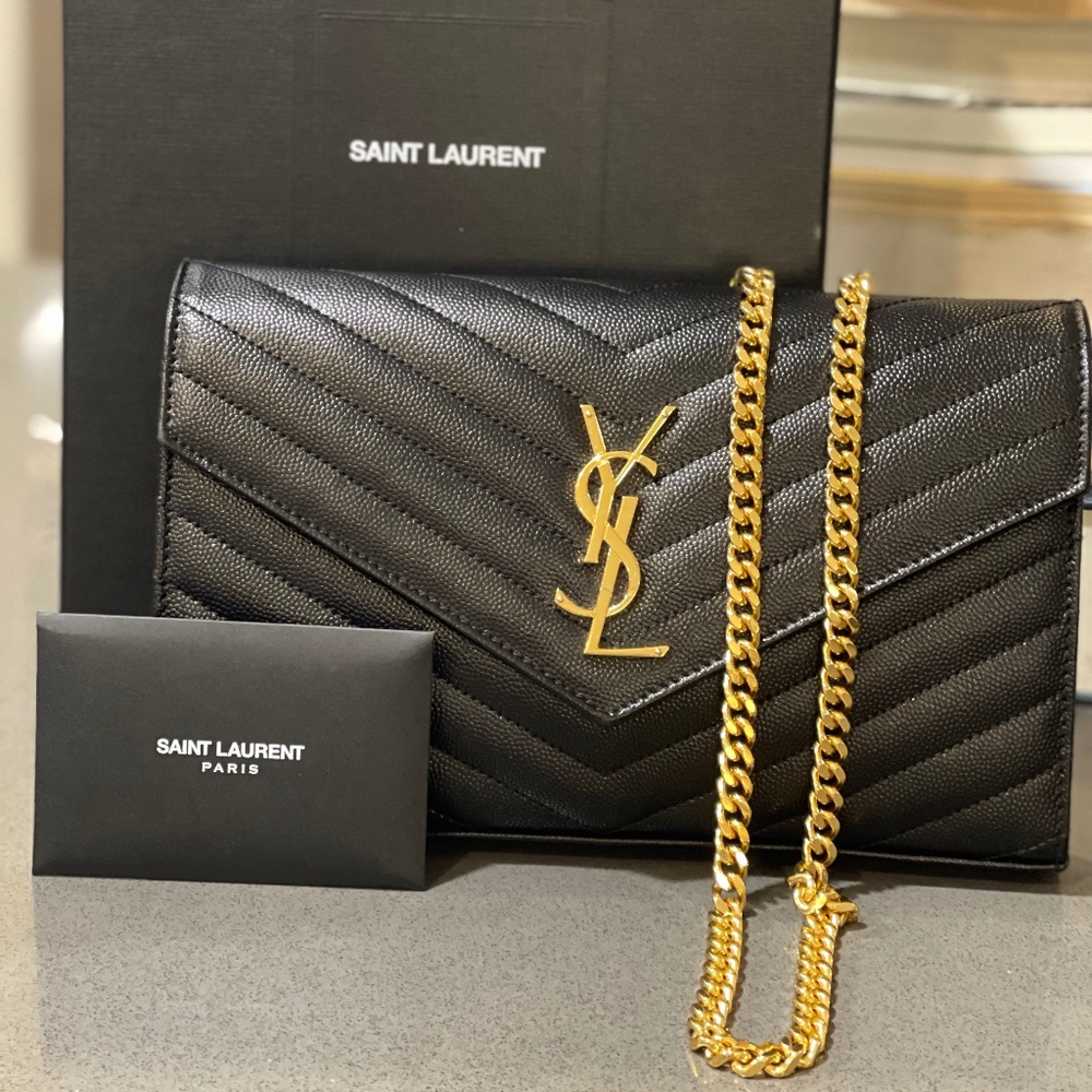 Black & Gold YSL C.Wall Mono Avec Remo